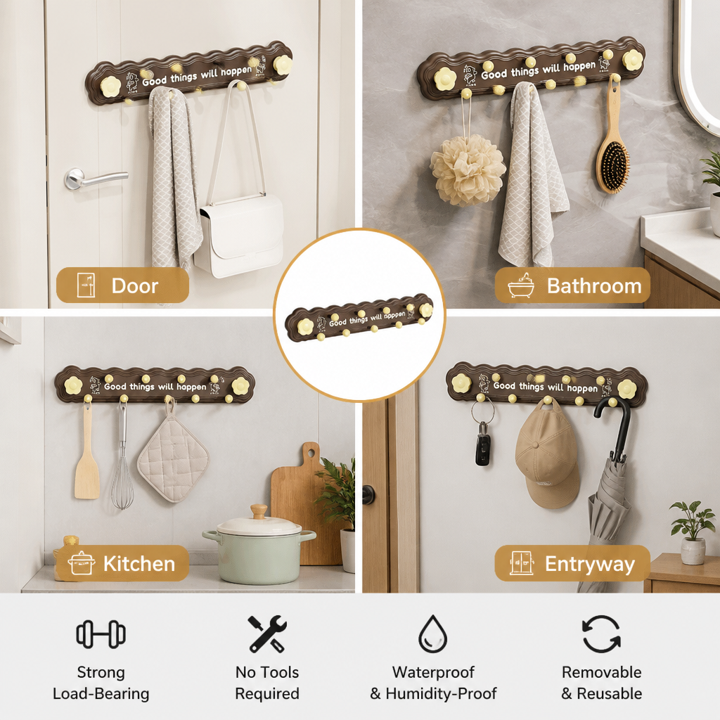 Heavy-Duty Suction Cup Hook Rail