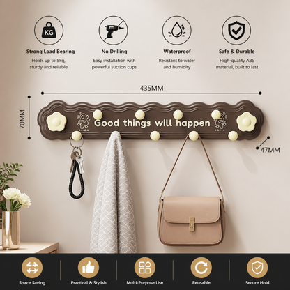 Heavy-Duty Suction Cup Hook Rail