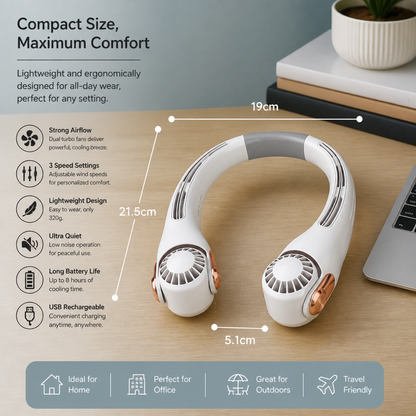 Portable Hands-Free Neck Cooling Fan