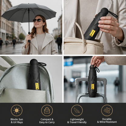 Lightweight Mini Travel Sun Umbrella – Fits in Any Bag