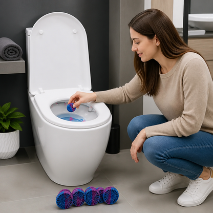Toilet Cleaning Blocks for Limescale, Urine Stains & Odor Removal