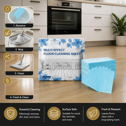 60 Pieces Multi-Surface Floor Cleaning Wipes for Wood, Tile & Laminate