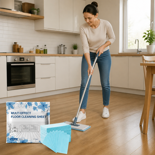 60 Pieces Multi-Surface Floor Cleaning Wipes for Wood, Tile & Laminate