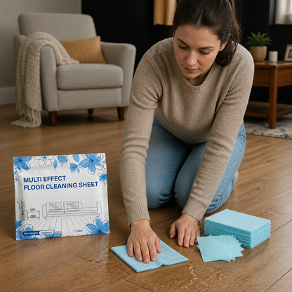 60 Pieces Multi-Surface Floor Cleaning Wipes for Wood, Tile & Laminate