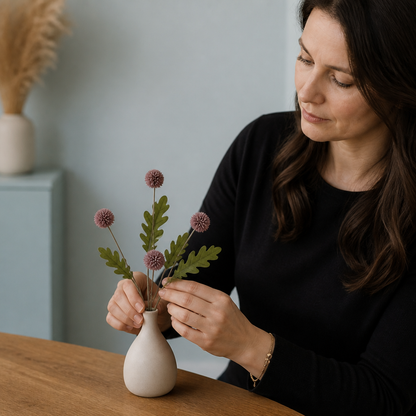 Artificial Mum & Eucalyptus Floral Arrangement