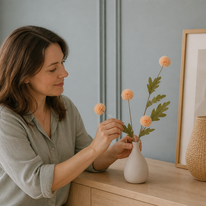Artificial Mum & Eucalyptus Floral Arrangement