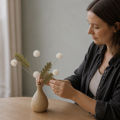 Artificial Mum & Eucalyptus Floral Arrangement