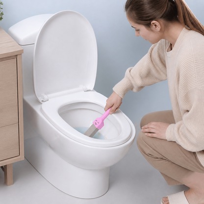 Extra-Long Handle Pumice Stone Toilet Cleaner for Limescale & Stubborn Stains