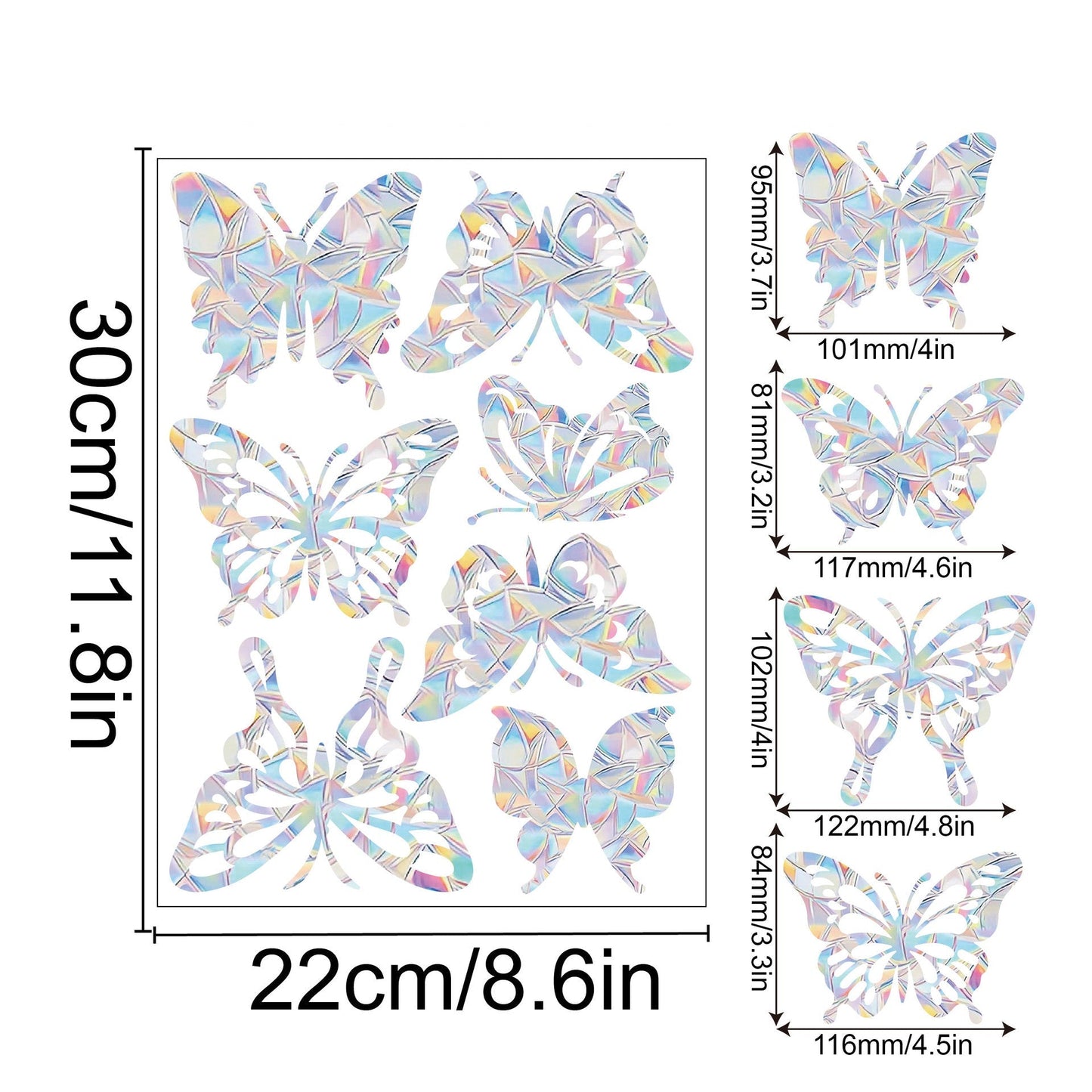 Rainbow Snowflake Window Decals