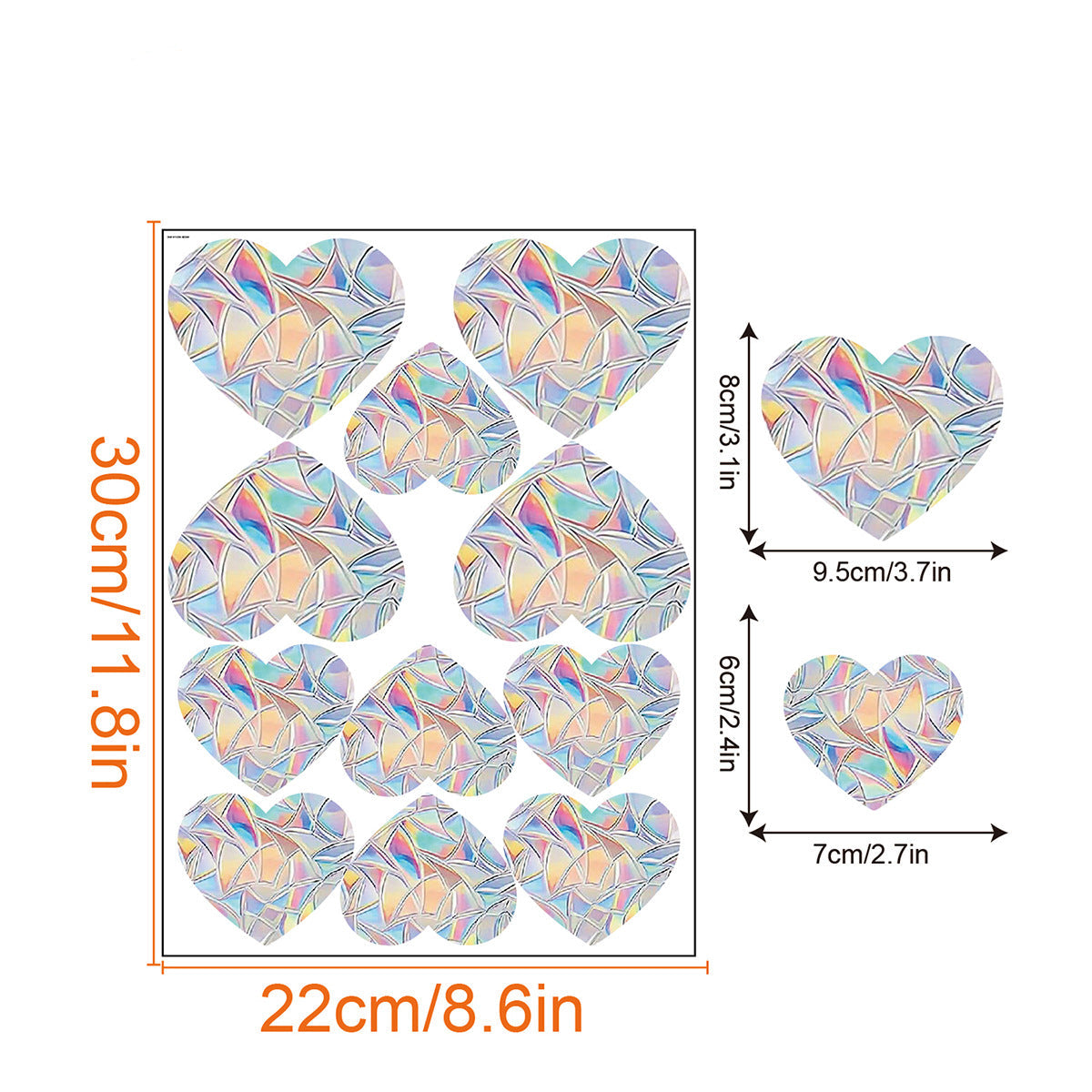 Rainbow Snowflake Window Decals