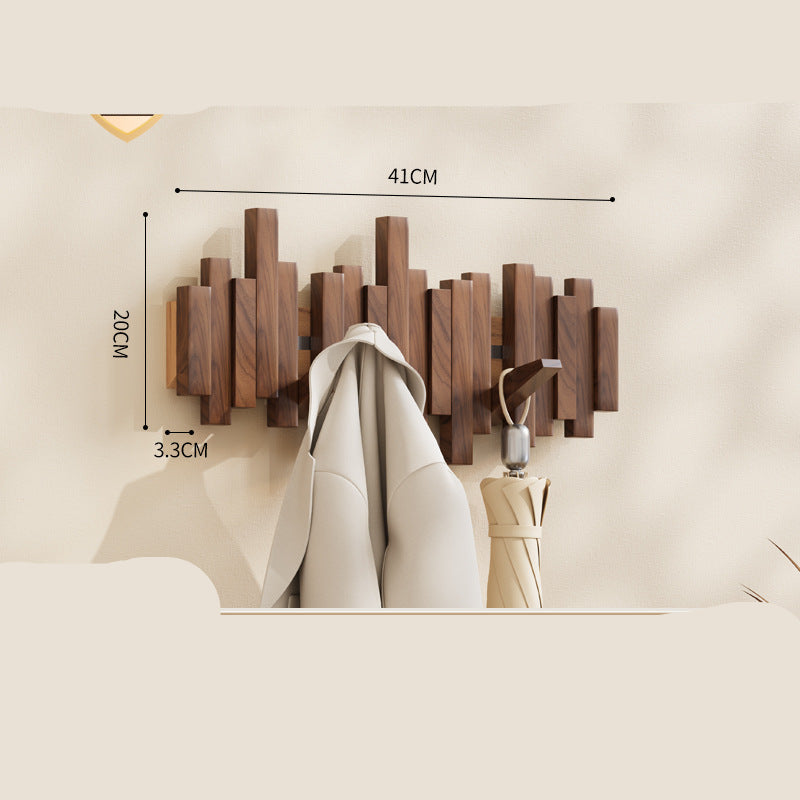 Elegant Wooden Piano Key Hook Rack