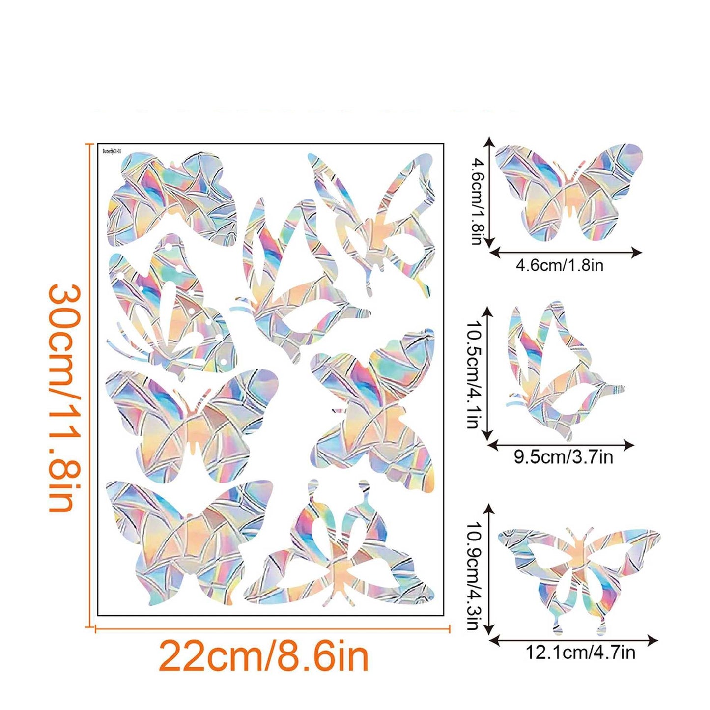 Rainbow Snowflake Window Decals