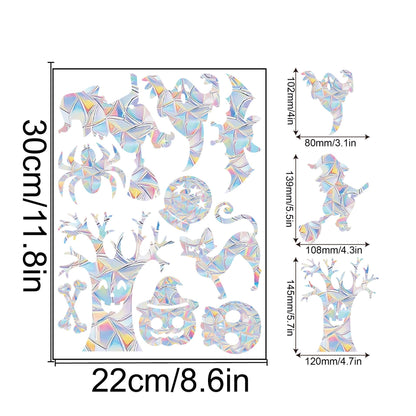 Rainbow Snowflake Window Decals