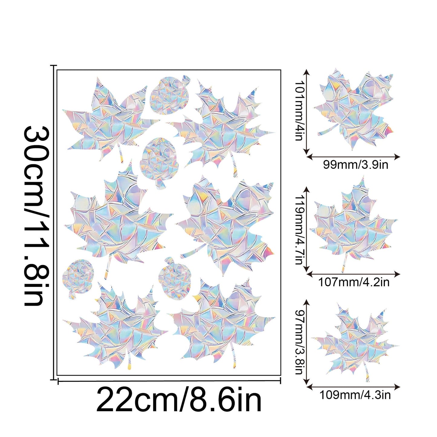 Rainbow Snowflake Window Decals