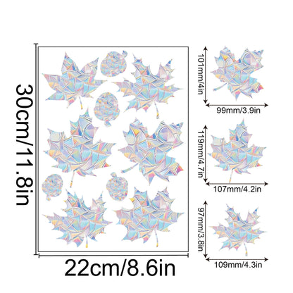 Rainbow Snowflake Window Decals