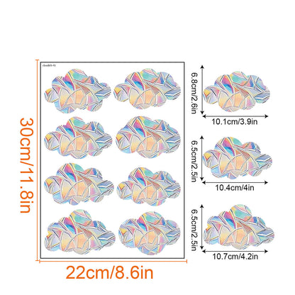 Rainbow Snowflake Window Decals