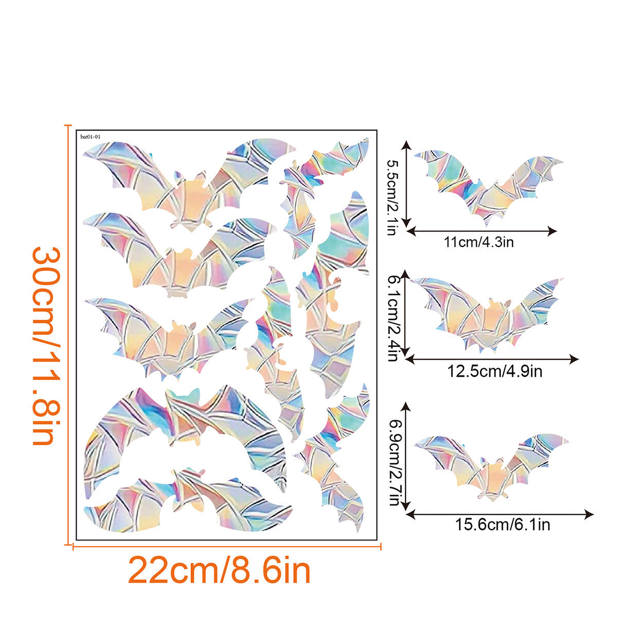 Rainbow Snowflake Window Decals