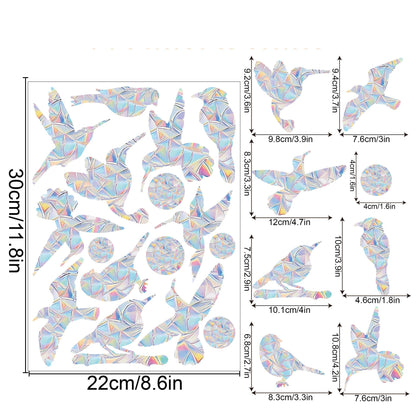 Rainbow Snowflake Window Decals