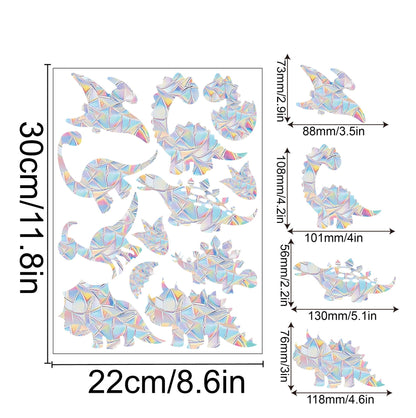 Rainbow Snowflake Window Decals