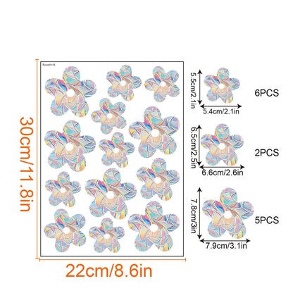 Rainbow Snowflake Window Decals