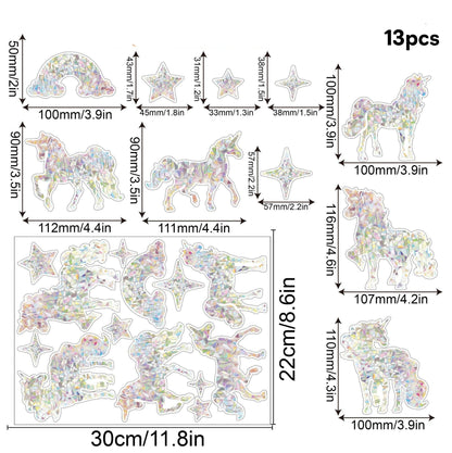 Rainbow Snowflake Window Decals