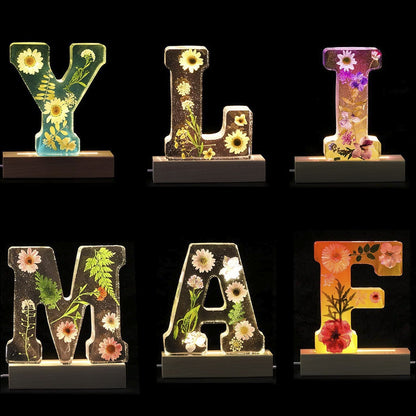 Illuminated Floral LED Letters