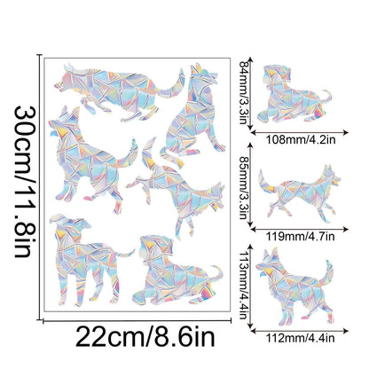 Rainbow Snowflake Window Decals