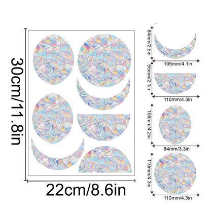 Rainbow Snowflake Window Decals