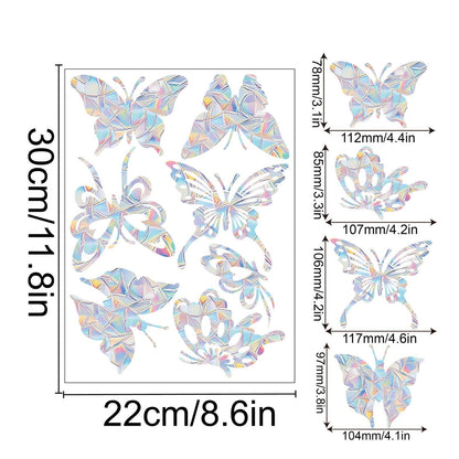 Rainbow Snowflake Window Decals