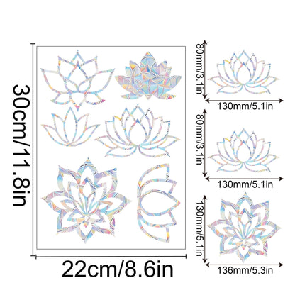 Rainbow Snowflake Window Decals