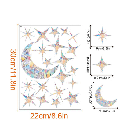 Rainbow Snowflake Window Decals