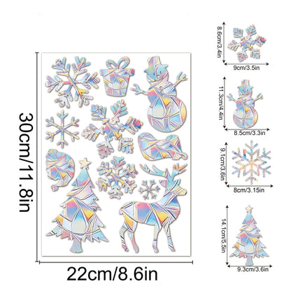 Rainbow Snowflake Window Decals