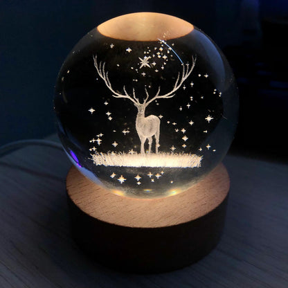 Glowing Moon Crystal Sphere