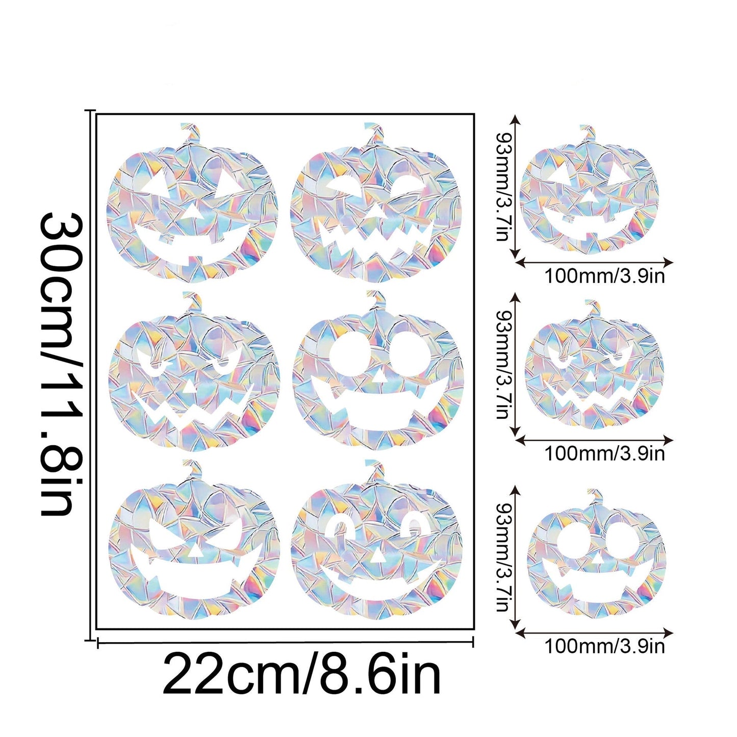 Rainbow Snowflake Window Decals