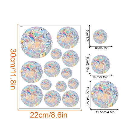 Rainbow Snowflake Window Decals