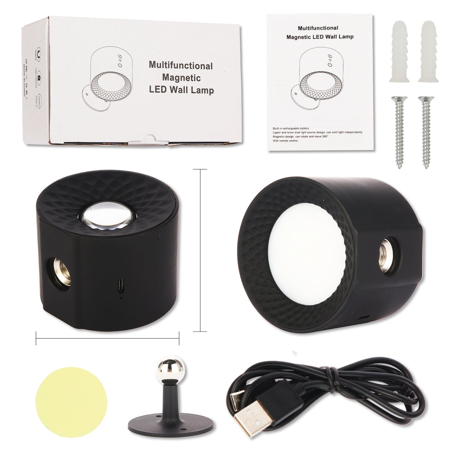 360° Rotating LED Wall Light