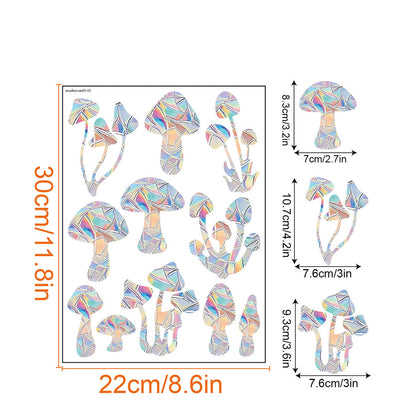 Rainbow Snowflake Window Decals