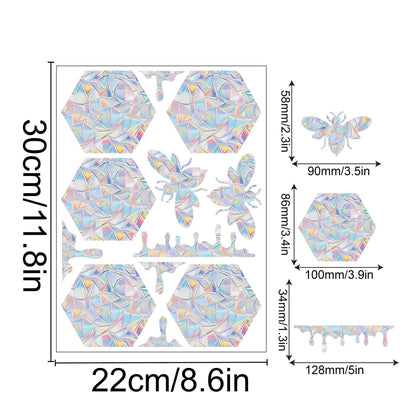 Rainbow Snowflake Window Decals