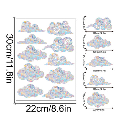 Rainbow Snowflake Window Decals