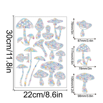 Rainbow Snowflake Window Decals