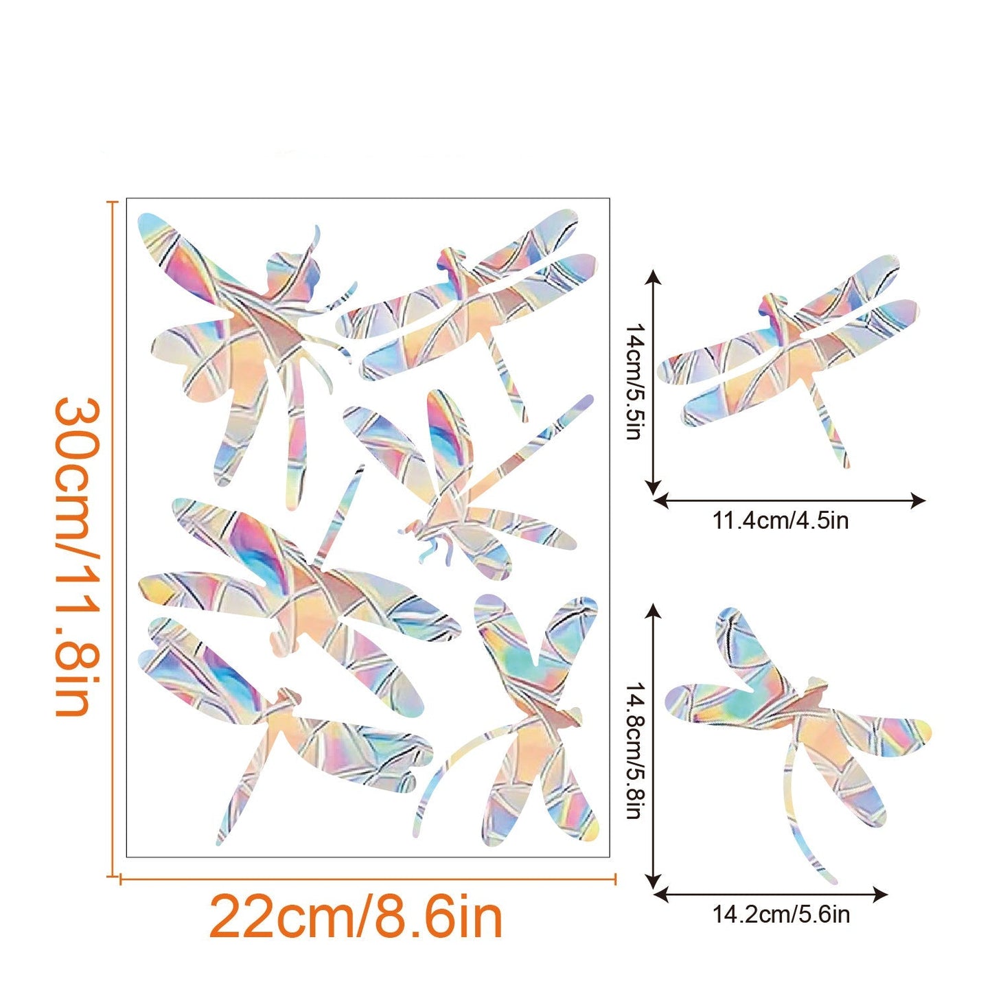 Rainbow Snowflake Window Decals