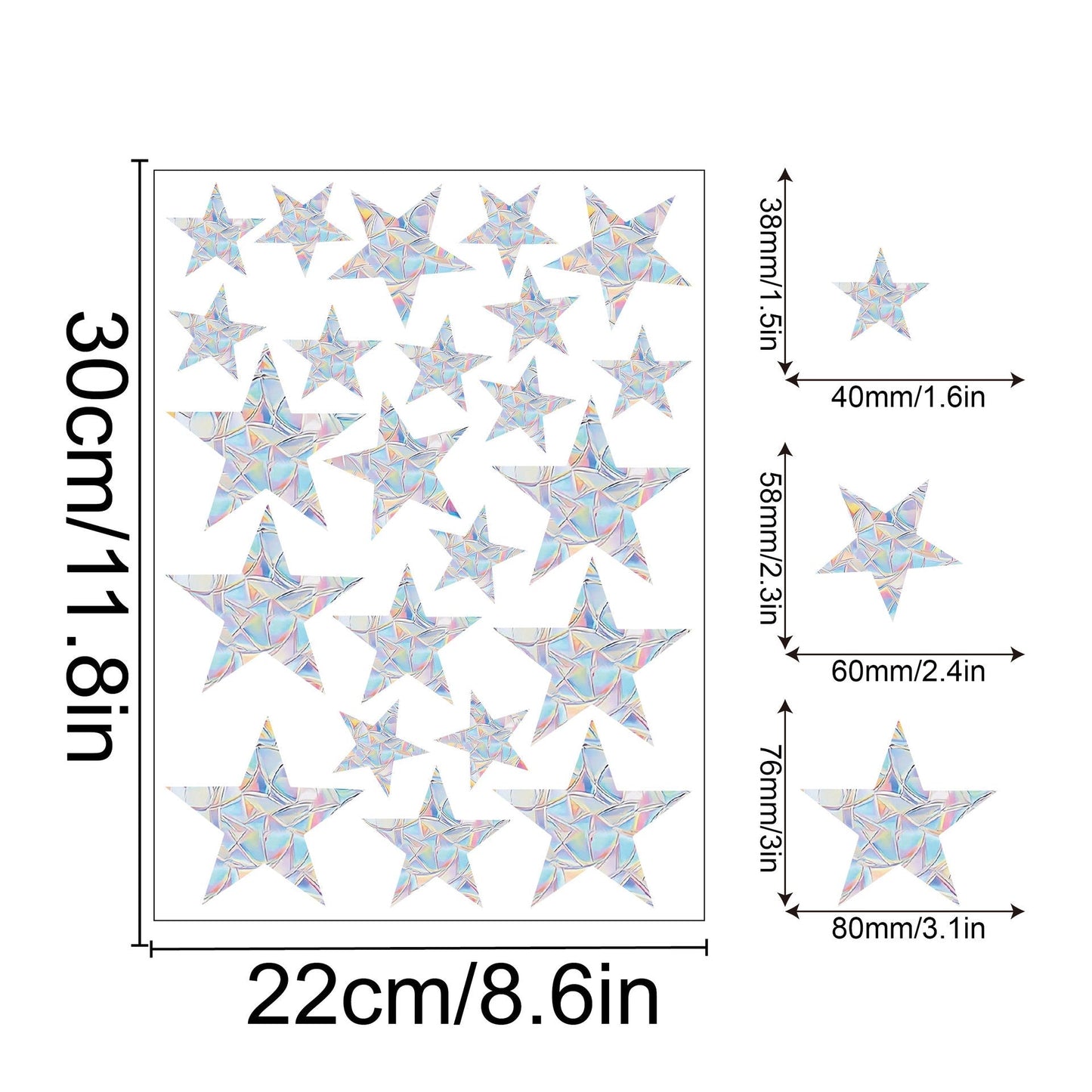 Rainbow Snowflake Window Decals