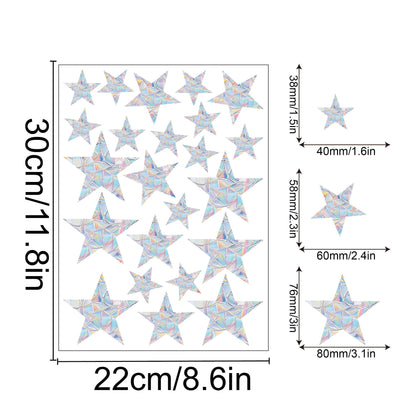 Rainbow Snowflake Window Decals