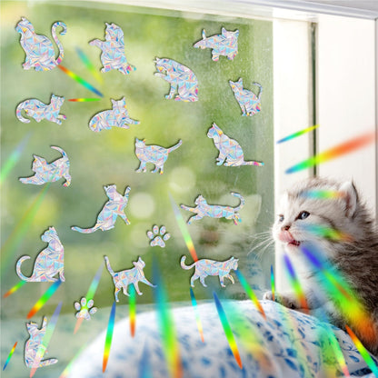 Rainbow Snowflake Window Decals