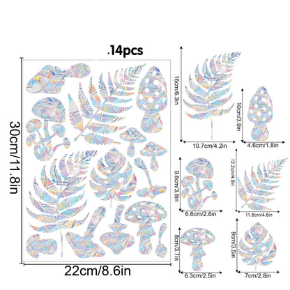 Rainbow Snowflake Window Decals