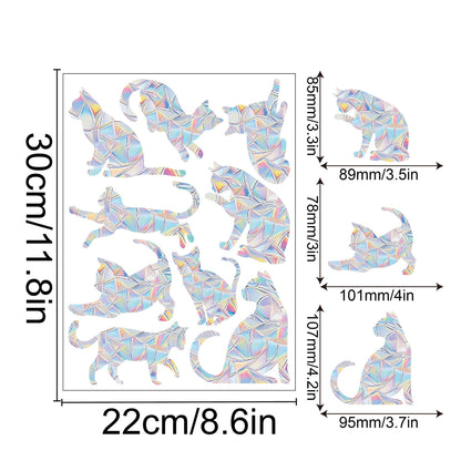 Rainbow Snowflake Window Decals