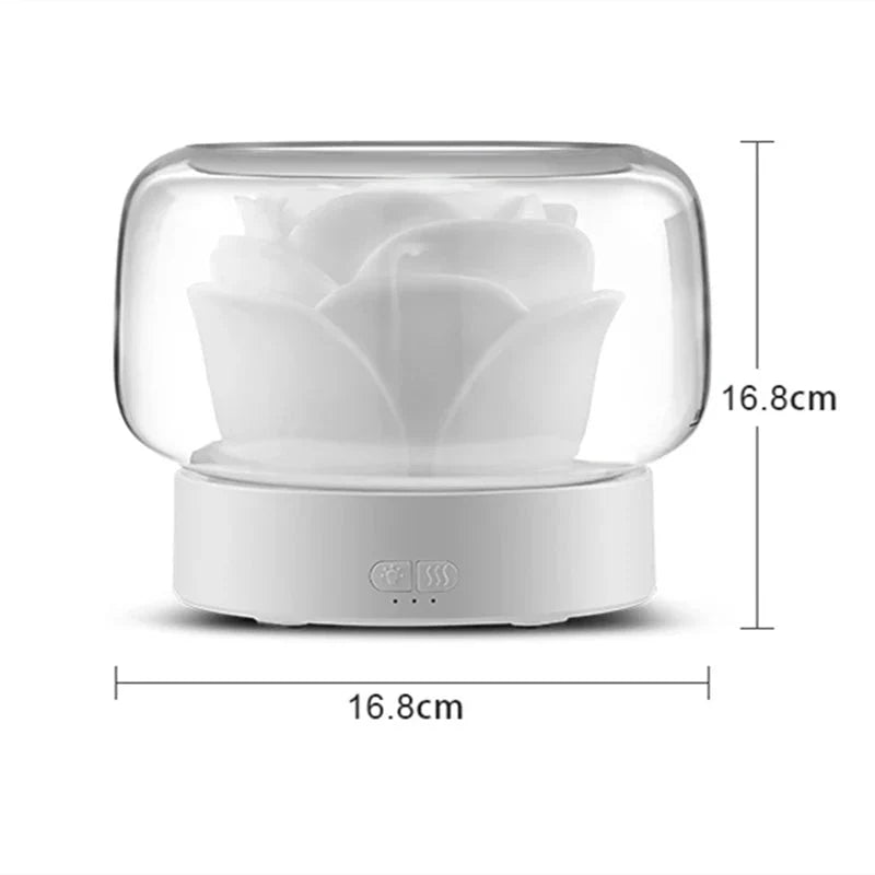 Ultrasonic Aromatherapy Diffuser – Elegant Humidifier with LED Lights and Essential Oil Function
