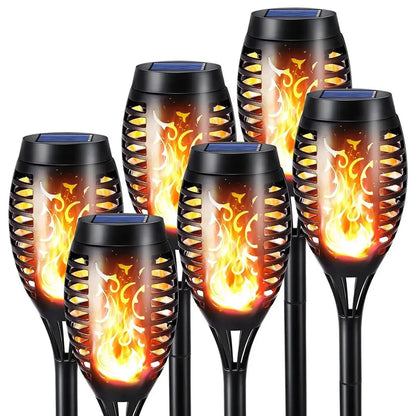 Solar Flickering Flame LED Torches – Outdoor Garden Lights