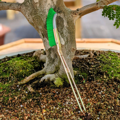 Bonsai Trunk Cleaning Nylon Brush - Garden Care Tool for Detailed Maintenance