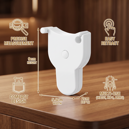 Retractable 3D Body Measuring Tape for Waist, Hips, Bust & Arms